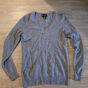 Bloomingdale's 100% Cashmere Gray Sweater XS